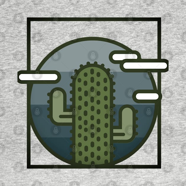 Vintage Cactus Flower Desert Types by ChristianShirtsStudios